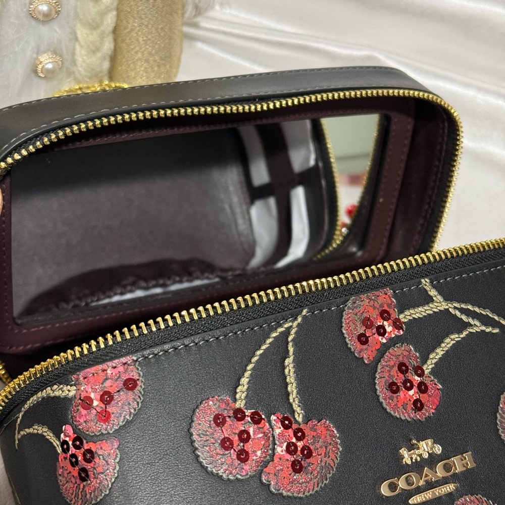 COACH Cosmetic Bags & Cases  cherry print pattern - Picture 9 of 11